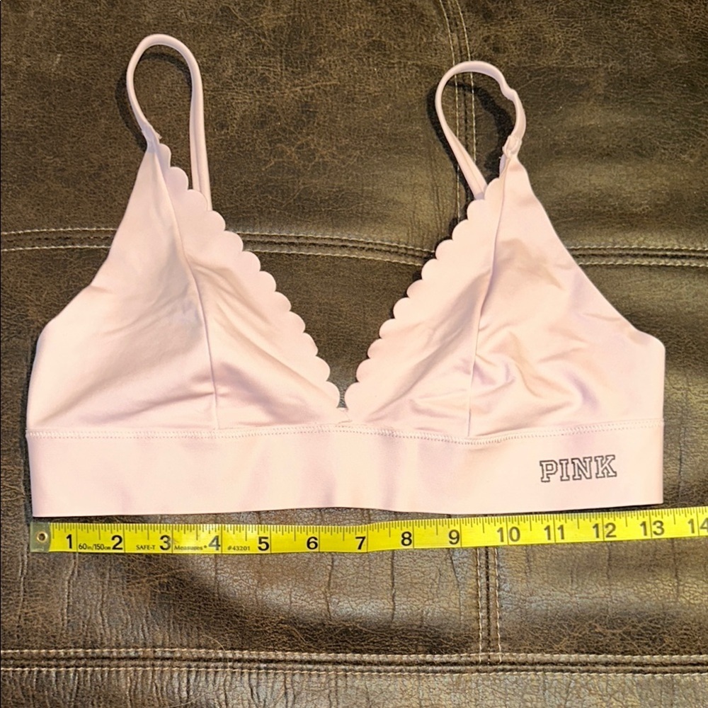 PINK Victoria's Secret Pink Triangle Bralette with Scalloped Trim xs/s - Picture 8 of 8